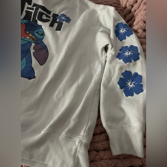 Disney Stitch Unisex XL Long Sleeve White Crewneck Sweatshirt - Picture 4 of 6